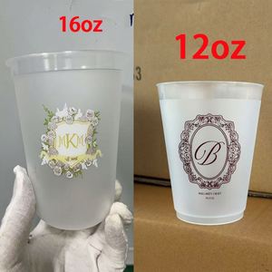 Gobelets givrés personnalisables de 10 oz, gobelets en plastique de 16 oz (600 ml) à changement de couleur, gobelets de stade avec logo personnalisé, cadeaux pour fêtes et mariages - Product Image 2