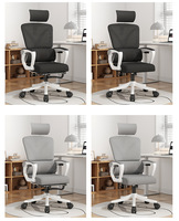Chaise de bureau ergonomique en maille pivotante réglable Chaise de siège en tissu pour bureau à domicile Matière plastique en gros