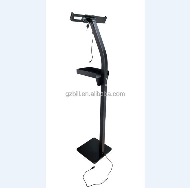 EStand Free Standing Security Tablet Floor Kiosk with Printer Accessories Tray Holder 7 8 9 10 11 12 13 Inch Tab Locked Bracket