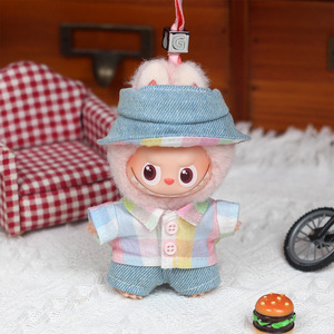 Labundry <b>Doll</b> Clothes 4th Gen Plaid Shirt Jeans Set Vinyl <b>Doll</b> Keychain Accessory Unisex Youth Fashion Outfit - Product Image 2