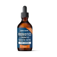 OEM / ODM Gouttes liquides probiotiques pour animaux de compagnie, supplément favorisant la santé du système digestif et immunitaire pour chiens et chats avec prébiotiques et enzymes