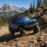 Voiture RC tout-terrain 4x4 de qualité hobby, SUV télécommandé 2,4 GHz, bleu, Rock Crawler, ABS+Métal, LED, 1:10, pour drift et escalade, cadeau