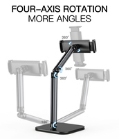 Feixiang X69 Support Moderne en Alliage d'Aluminium Multi-Angles Réglable Pliable Flexible Portable Compatible iPad et Tous Téléphones/Tablettes