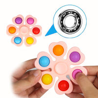 Spinner de Burbujas para Dedos, Juguete Giratorio para Aliviar el Estrés, Juguete Sensorial Giratorio de Colores para Todas las Edades