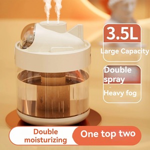 Humidificador Portátil Pequeño de 3.5L con Doble Pulverización, Diseño Creativo de Módulo Espacial, Niebla Intensa para Hogar, Dormitorio, Oficina, Escritorio - Product Image 5
