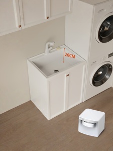 Mueble de lavabo individual de aluminio con diseño de panal, estilo francés, para balcón, con drenaje, para el hogar - Product Image 1