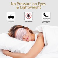 Masque de sommeil en soie personnalisé avec logo, cache-yeux occultant, bandeau sans pression, sangle réglable pour dormeurs latéraux, cadeau de voyage