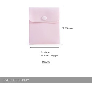 Customized Recyclable Velvet Fabric Jewelry Pouch with Custom Logo for <b>Gift</b> Packaging - Product Image 5