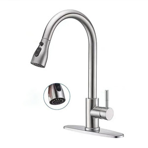 Edelstahl 304 Wasserhahn moderne Küchenarmaturen ausziehbare Sprühe Küchenmischer Waschbecken-Wasserhähne - Product Image 4