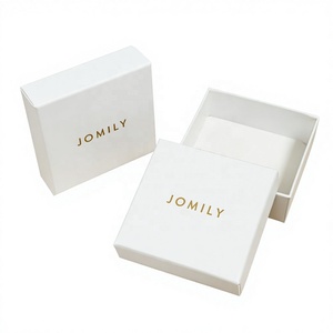 Custom Printed Rigid Cardboard Jewelry <b>Box</b> Wholesale Velvet <b>Lid</b> <b>Small</b> Gift Packaging <b>Box</b> Hot Stamping Logo For Ring Earring - Product Image 2