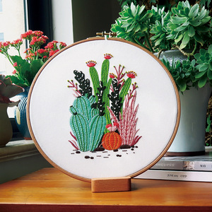 DIY サボテン刺繍初心者向けクロスステッチ手作り生地装飾壁掛けメーカー直販 - Product Image 3