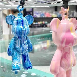 Figurines d'action <span class=keywords><strong>Marvel</strong></span> DIY, porte-clés Ours à grande tête, modèle vierge Ours fluide, pendentif de sac à dos fait maison, pendentif de voiture, figurine - Product Image 4