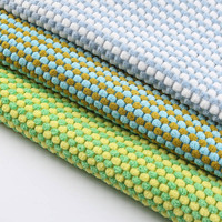 Tissu Jacquard Bicolore Polyester-Coton à Motif Ananas et Grain de Maïs, Velours Côtelé pour Canapés, Bagages, Sacs et Lits pour Chiens