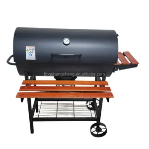 Elektrikli Rotisserie tavuk çatal ile açık büyük bahçe arabası barbekü sigara içen ızgara kömür BARBEKÜ ızgara