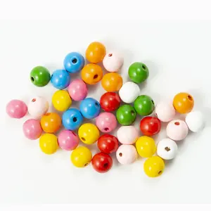 12 mm Natural wooden beads christmas holiday lovely wooden bead decoration custom jewelry wooden beads Children's DIY