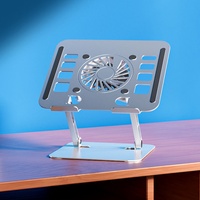 Soporte de Aluminio Resistente para Laptop, con Ventilador Silencioso, Altura Ajustable y Plegable, Superventas