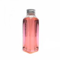 Bouteille de boisson ronde personnalisée en PET sans BPA de 500 ml, transparente, imprimée sur sérigraphie, avec paille insérable et bouchon