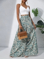 Pantalones de Mujer de Moda Casual, Estilo Europeo, Estampados, Holgados y de Pierna Ancha, Nuevo Estilo Verano 2026