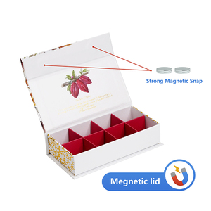 Biểu Tượng Tùy Chỉnh Sang Trọng In Cấp Thực Phẩm Sô Cô La Hộp Quà Tặng Handmade Tùy Chỉnh Các Tông Vàng Hộp Từ Tính Với Chèn - Product Image 4