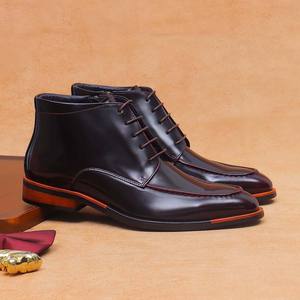 Chaussures classiques pour hommes en cuir véritable de haute qualité, grande taille, imperméables, avec amorti, désodorisantes et antidérapantes pour l'hiver et l'automne - Product Image 4
