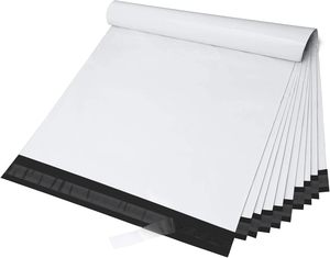 <b>White</b> Waterproof Poly Mailers with Thermal Labels and Stickers, Strong Adhesive Shipping <b>Envelopes</b> for Clothing Business Packagi - Product Image 1