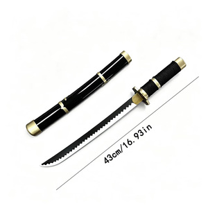 Épée en plastique Anime <span class=keywords><strong>Zoro</strong></span> 43cm/16.93in, accessoire de cosplay, épée Anime Wado Ichimonji Yukiba, arme sûre et inoffensive - Product Image 3