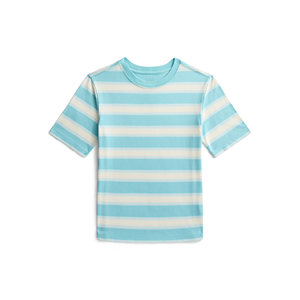 Yellow Striped Boys T-Shirt Crew Neck Short Sleeve Knitted 100% Cotton Breathable Quick Dry Logo Casual Summer Wear - Product Image 2