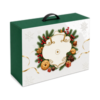Faltbare Handliche Wellpappe-Geschenkbox mit Griff, Individuelles Logo Weihnachts-Nuss-Verpackungsbox, Recycelbare Papier-Geschenkkartons