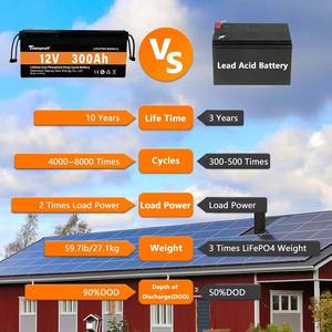 Hot Selling Oplaadbare Batterij 12V 24V 48V 100ah 200ah 300ah Lithium-Ion Batterij Lifepo4 Batterij - Product Image 6