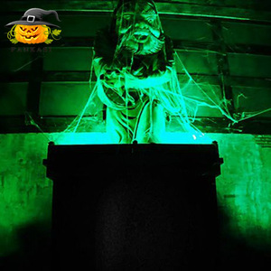 Decoración de Halloween, bolas de malla de algodón con arañas, accesorios para fiestas en interiores, para casa embrujada, tema de cementerio, 60G, poliéster, redondas - Product Image 4