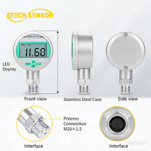 Manomètre numérique intelligent 0,1-100 MPa, manomètre et vacuomètre en acier inoxydable, cadran de 60/80 mm, haute précision, vacuomètre numérique - Product Image 2