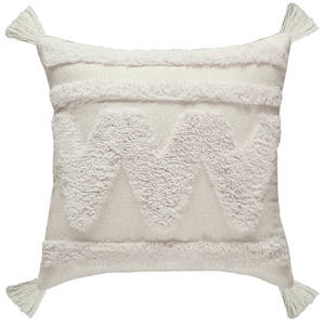 Housse de coussin carrée en coton fait à la main, simple, moderne, pour salon, prix d'usine, simple, blanc, géométrique, nouveau - Product Image 4