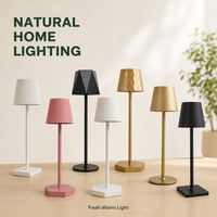 Lampe de bureau LED rechargeable à commande tactile sans fil Type-C, 3 températures de couleur, luminosité progressive, ABS, style moderne et épuré pour la maison