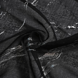 Cortinas de Tul Brillante Plateado con Estampado en Caliente DaiRui, Directo de Fábrica, Diseño de Mármol y Estrellas, Estilo Boho, Cortinas Opacas para Privacidad, ODM - Product Image 2