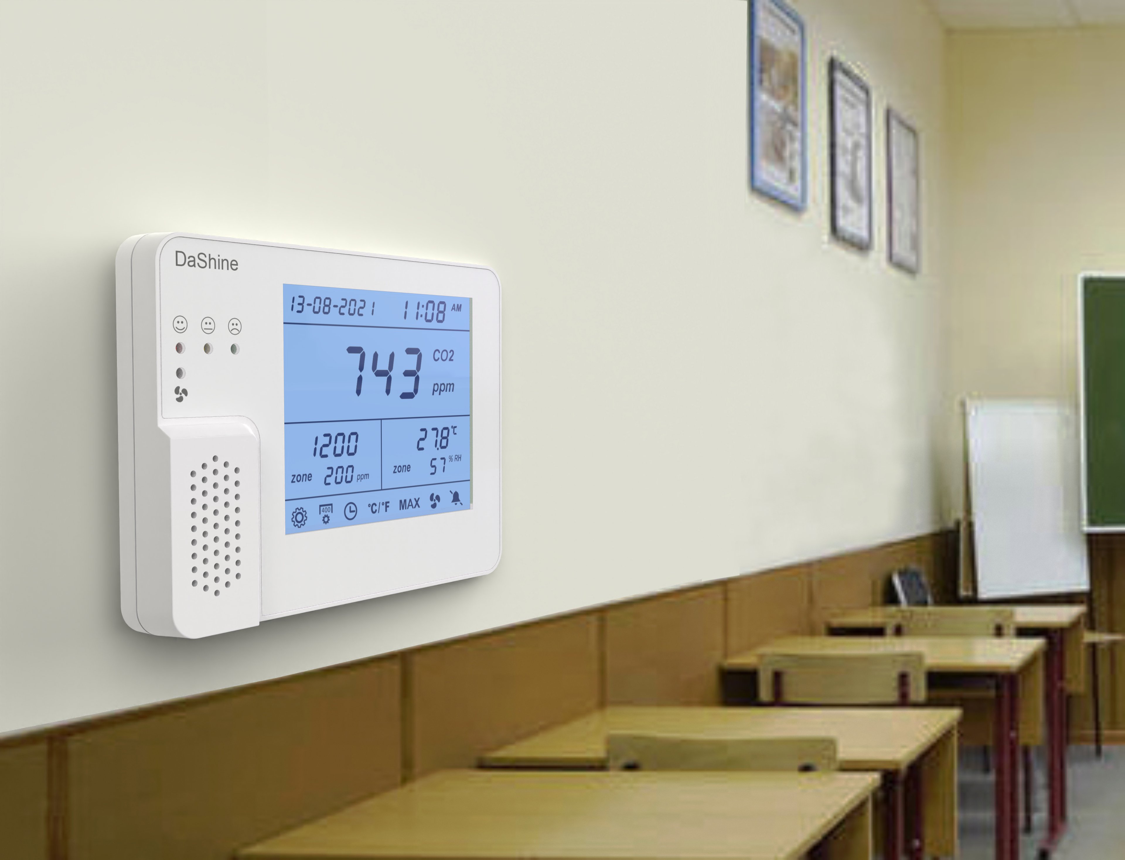 Infrared Sensor Alarm Portable Ndir Medidor Co2 Carbon Dioxide Detector Co2 Meter and Monitor