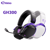 Casque de jeu Akko GH300, alimenté par C-Media, casque de jeu sans fil ESports, quad-mode