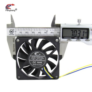 Nhiệt độ cao kháng im lặng DC không chổi than làm mát <span class=keywords><strong>fan</strong></span> hâm mộ nhỏ 70x70x15mm Quạt thông gió 12V 24V 5V tùy chọn nhựa kích thước tiêu chuẩn - Product Image 2