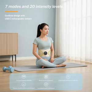 Nouvelle Machine <span class=keywords><strong>de</strong></span> Massage Abdominal et Lombaire 2025, Charge Type-C 2500mAh, <span class=keywords><strong>Ceinture</strong></span> <span class=keywords><strong>de</strong></span> Pression d'Air et <span class=keywords><strong>de</strong></span> Pétrissage, 7 Modes, 15 Niveaux d'Intensité - Product Image 4