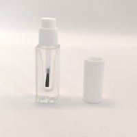 Nouveau flacon vide en verre transparent de 5 ml pour vernis à ongles, avec bouchon à vis et pinceau, forme cylindrique, pour sérigraphie, utilisation avec vernis à ongles, huile, blush, OEM