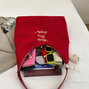 <b>Large</b> capacity <b>canvas</b> <b>bag</b> for women, new 2025 style, casual shoulder <b>bag</b>, underarm <b>bag</b>, versatile tote <b>bag</b> - Product Image 4