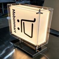 Boîte à lumière LED extérieure, panneau en aluminium double face étanche pour vitrine, personnalisable OEM, instructions d'installation