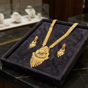 Venta al por mayor de joyería de moda 14K 18K 24K chapado en oro, collares de formación larga, joyería de diseño tradicional, joyería llena de oro de latón - Product Image 2