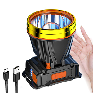 Wholesale Strong Light LED <strong>Headlamp</strong> Rechargeable Spotlight Head Lamp <strong>High</strong> <strong>Power</strong> Waterproof New Night Fishing Camping <strong>Headlamp</strong> - Product Image 1