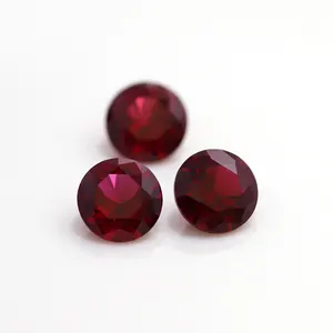 Wholesale Loose 8 # Machine Cut Synthetic Round 1.6ミリメートルRuby Corundum Stone