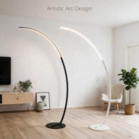Lampadaire d'angle LED à intensité variable avec télécommande pour projets hôteliers