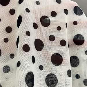 Nhỏ Dot Lưới 91% Polyester 9% Spandex Trong Suốt Đan In Kỹ Thuật Số Điện Lưới Lưới Vải Cho Đồ Bơi Đồ Lót - Product Image 5