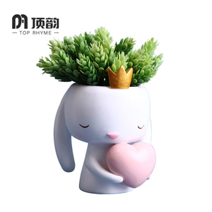 Top Rhyme Animal Resin Flower Pot Desk Decoration For Home Office Living Room Plant Holder Craft Ornament - Product Image 5