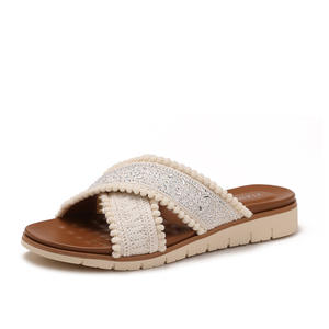 <span class=keywords><strong>Sandalias</strong></span> de cuña de tela con punta abierta de verano a la moda, <span class=keywords><strong>sandalias</strong></span> antideslizantes de suela blanda para mujeres y damas, zapatos informales para caminar al aire libre - Product Image 1