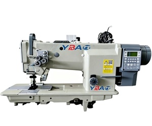 YBAO Nouvelle Machine à Coudre Industrielle à Point Noué Plat à Aiguille Unique, Haute Vitesse, Informatisée, Automatique, Motorisée, en Acier Inoxydable - Product Image 1