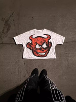 Fabricant de t-shirts personnalisés streetwear boxy cropped tee impression numérique lourd 100 coton col montant t-shirt graphique pour hommes